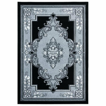 UNITED WEAVERS OF AMERICA 1 ft. 10 in. x 2 ft. 8 in. Bristol Fallon Silver Rectangle Accent Rug 2050 10571 24